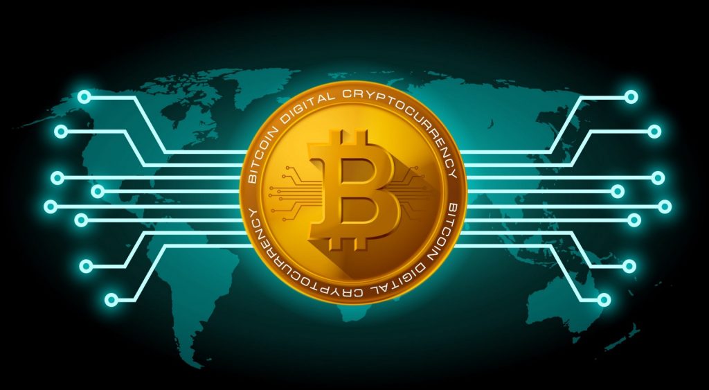 Bitcoin grafiek illustreert de waardestijging van de cryptomunt over de tijd